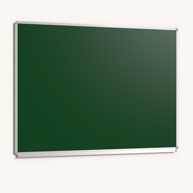 Wandtafel Stahlemaille grün, 120x 90 cm, mit durchgehender Ablage, 